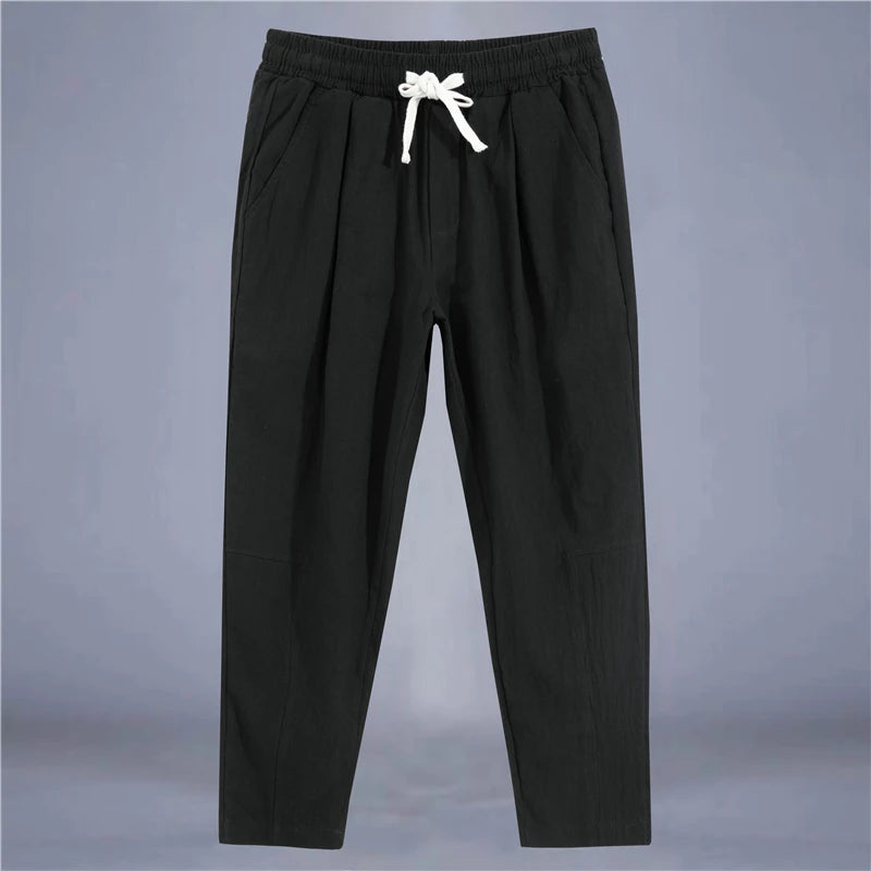 Men's Cotton Linen Breathable trousers casual wear