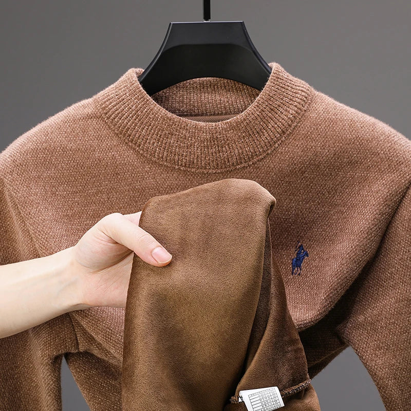 Men's Exquisite Velvet Embroidered Sweater