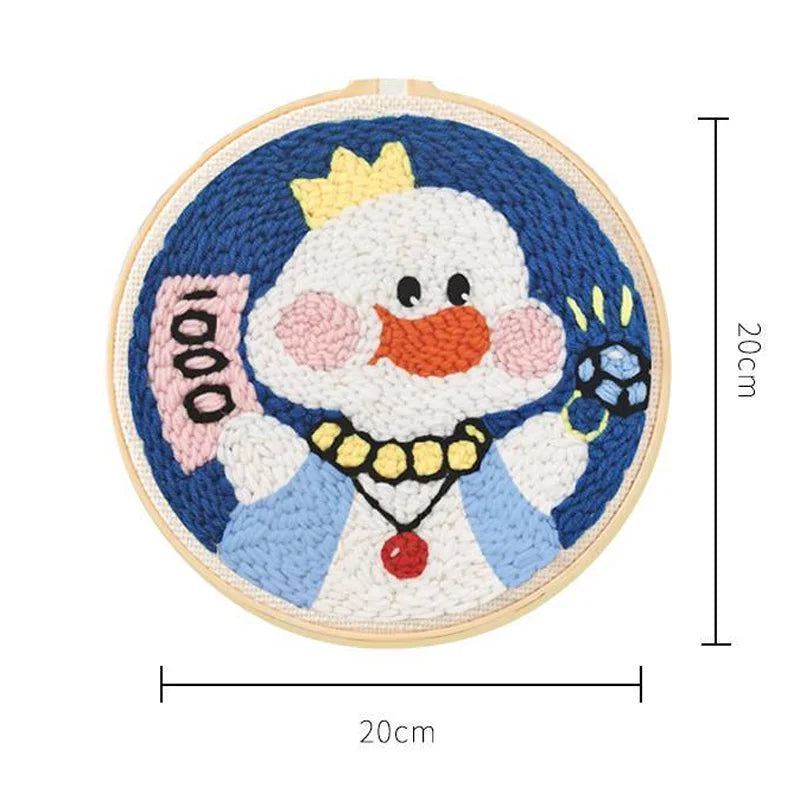 DIY Craft Punch Needle Embroidery Kits Sewing Kit Needlework Cross Stitch for Beginner Magic Pock Pen Set Home Painting Decor