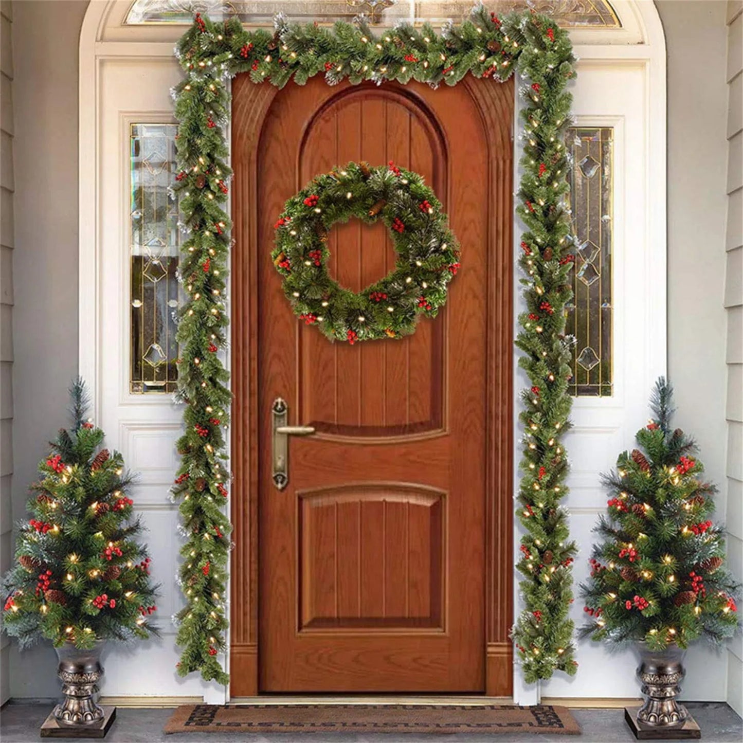 Christmas Decoration Rattan Front Door Hanging