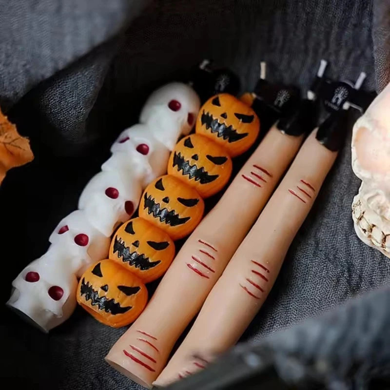 Halloween 2025: Scented Pumpkin Candles with Skull Design - Perfect Decorations for Festive Parties, Ideal Ornaments & Gifts