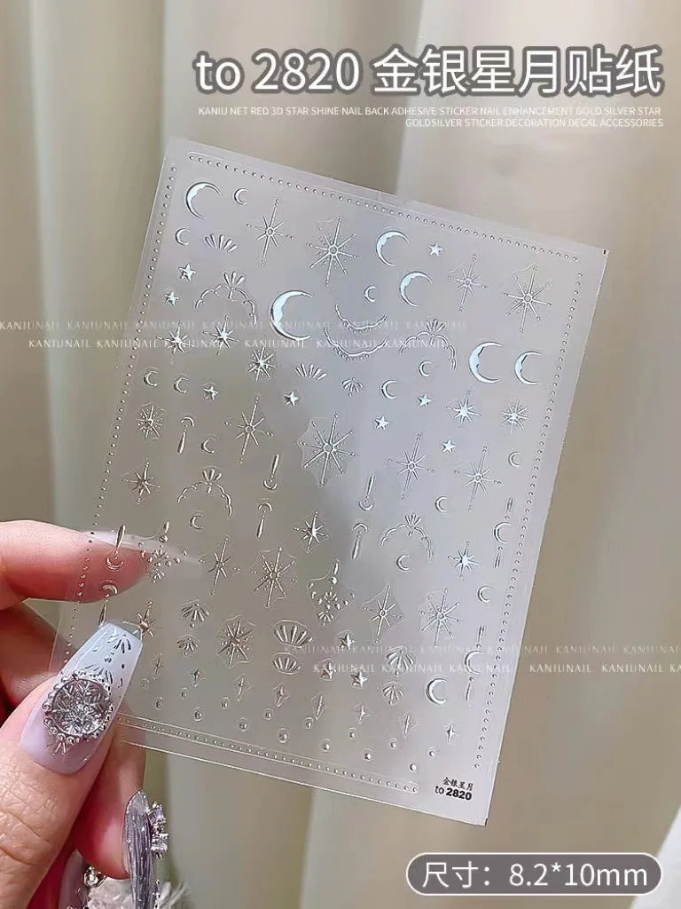 3D Star Nail Art Stickers