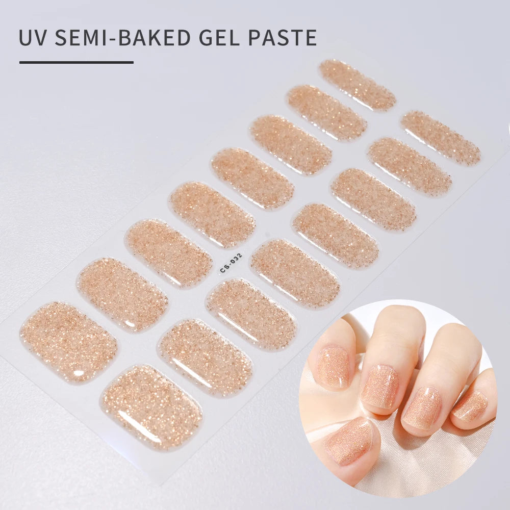 Transparent Semi Cured Gel Nail Strips
