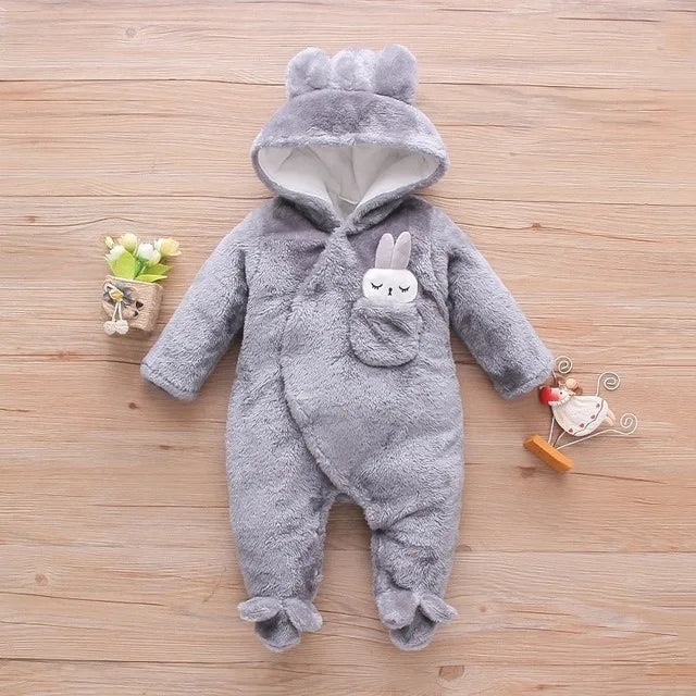 Baby Warm and Thick Cartoon Dog Rabbit Clothes