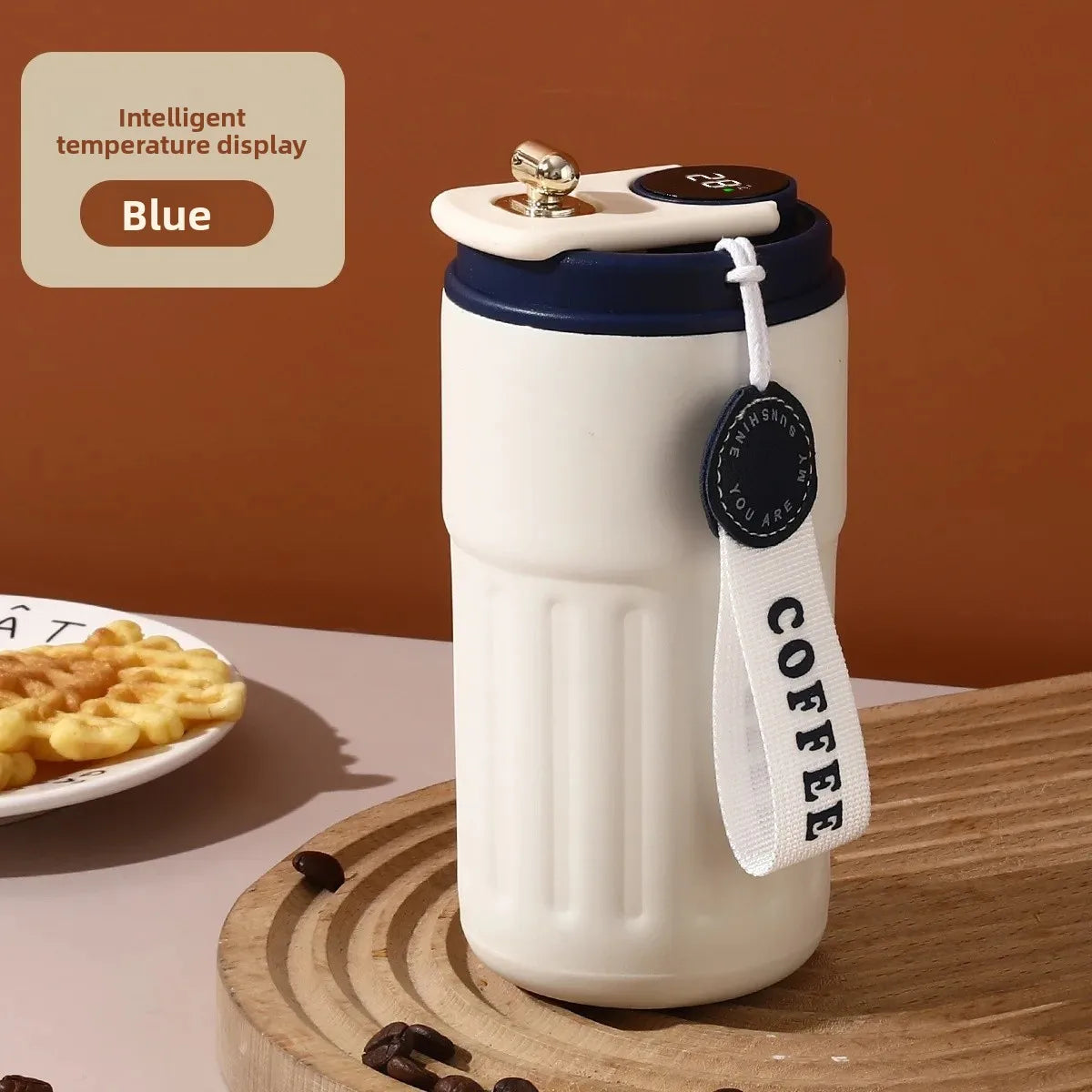 Seamless 316 Stainless Steel Insulated Coffee Cup Smart Temperature Display Office Car Water Bottle Portable Thermal Mug