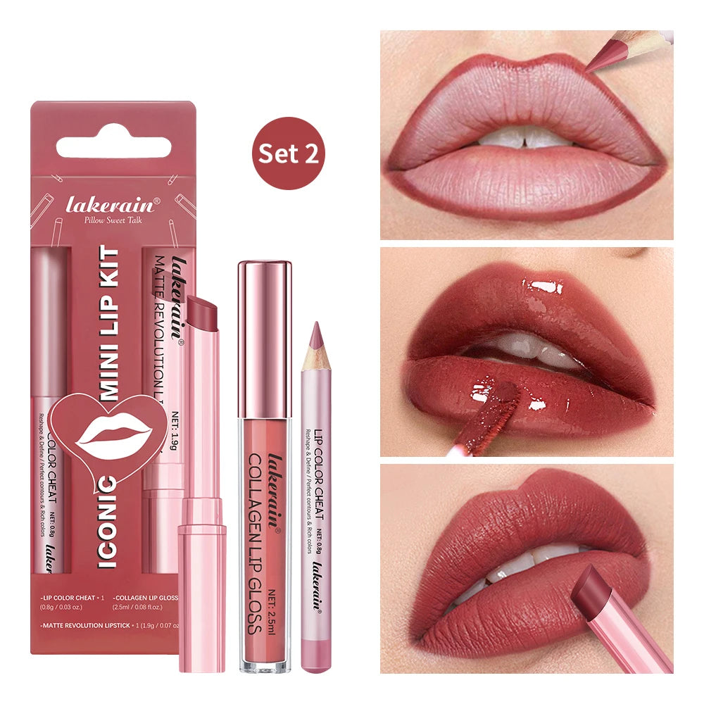 Lip liner&Lipstick Lip Gloss Set