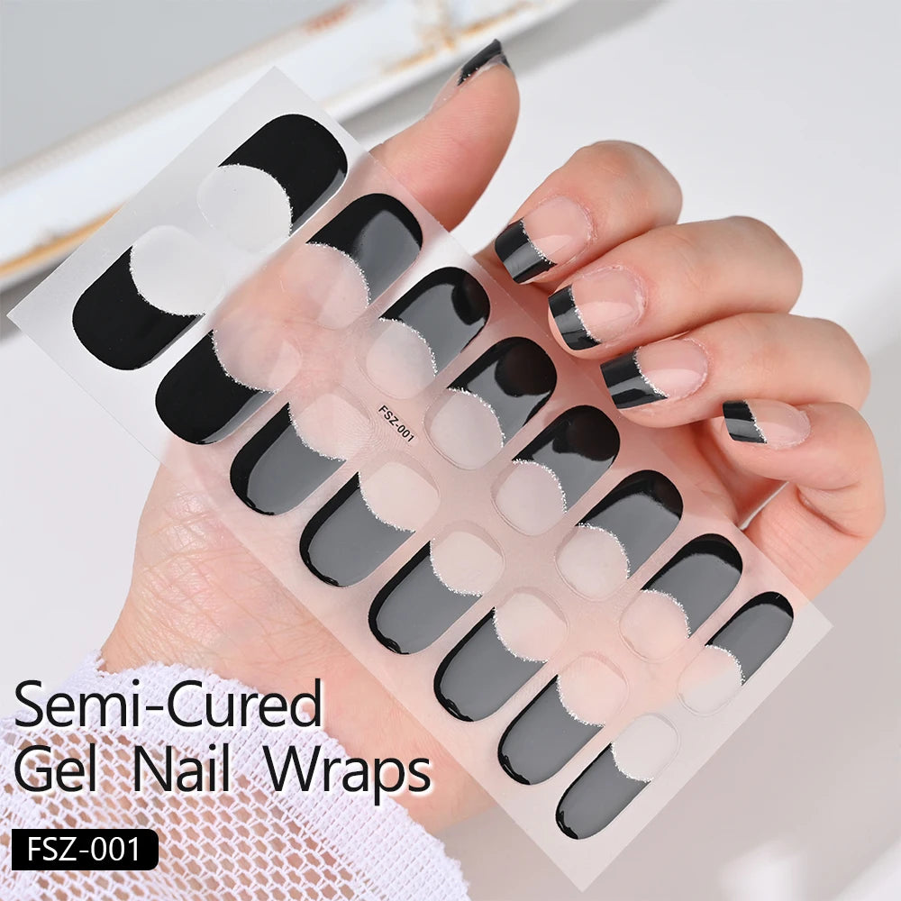 Transparent Semi Cured Gel Nail Strips