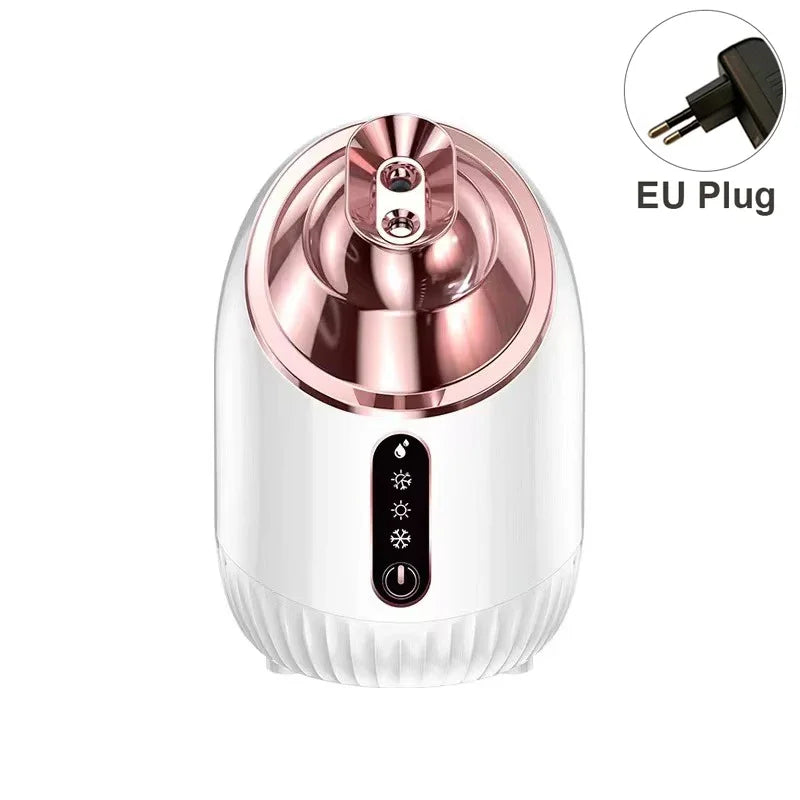 Facial Steamer Cold and Warm Mist Humidifier for Face Sauna Deep Cleaning Vaporizer Sprayer Salon Home Spa Skin Care Whitening