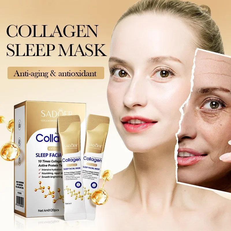 30pcs Collagen Sleeping Facial Masks