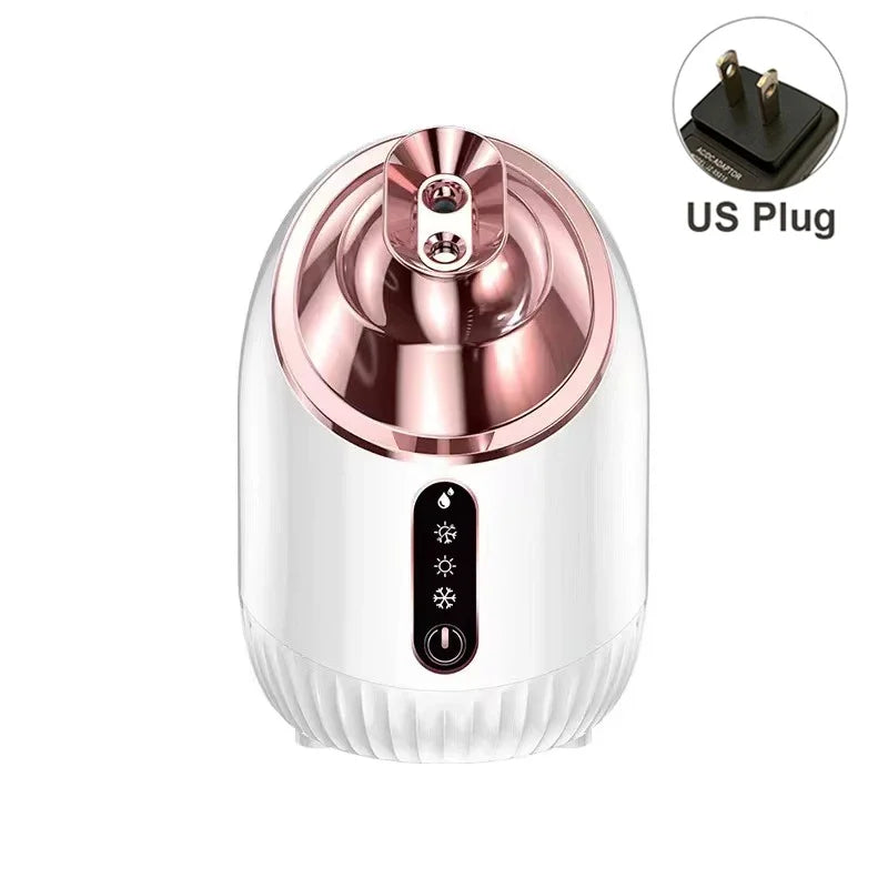 Facial Steamer Cold and Warm Mist Humidifier for Face Sauna Deep Cleaning Vaporizer Sprayer Salon Home Spa Skin Care Whitening