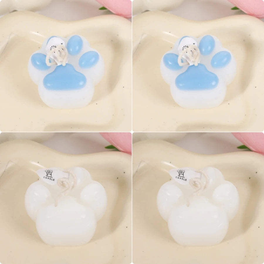 1pc/4pc Cat Paw Design Scented Candle ,For Birthday, Valentine's Day, Diy Home Decoration, party decoration, wedding souvenirs