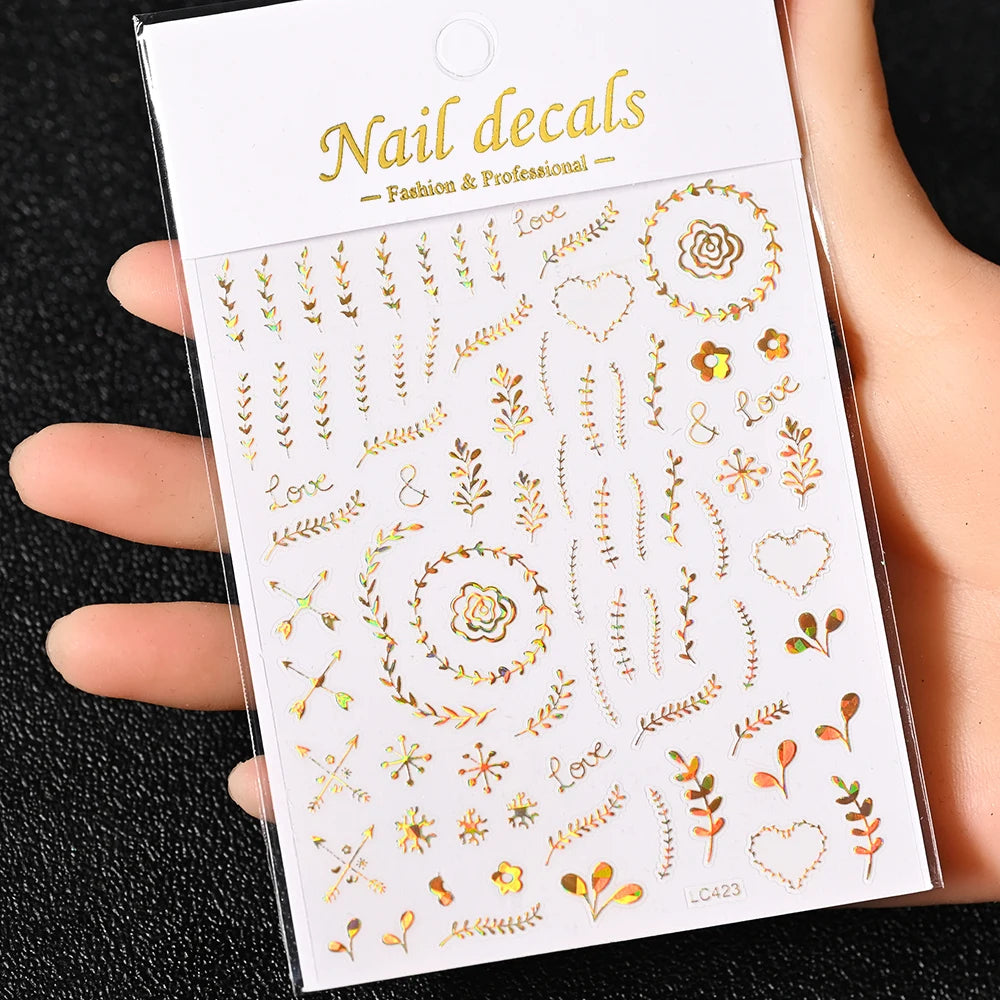 3 D Bronzing Nail Art Sticker