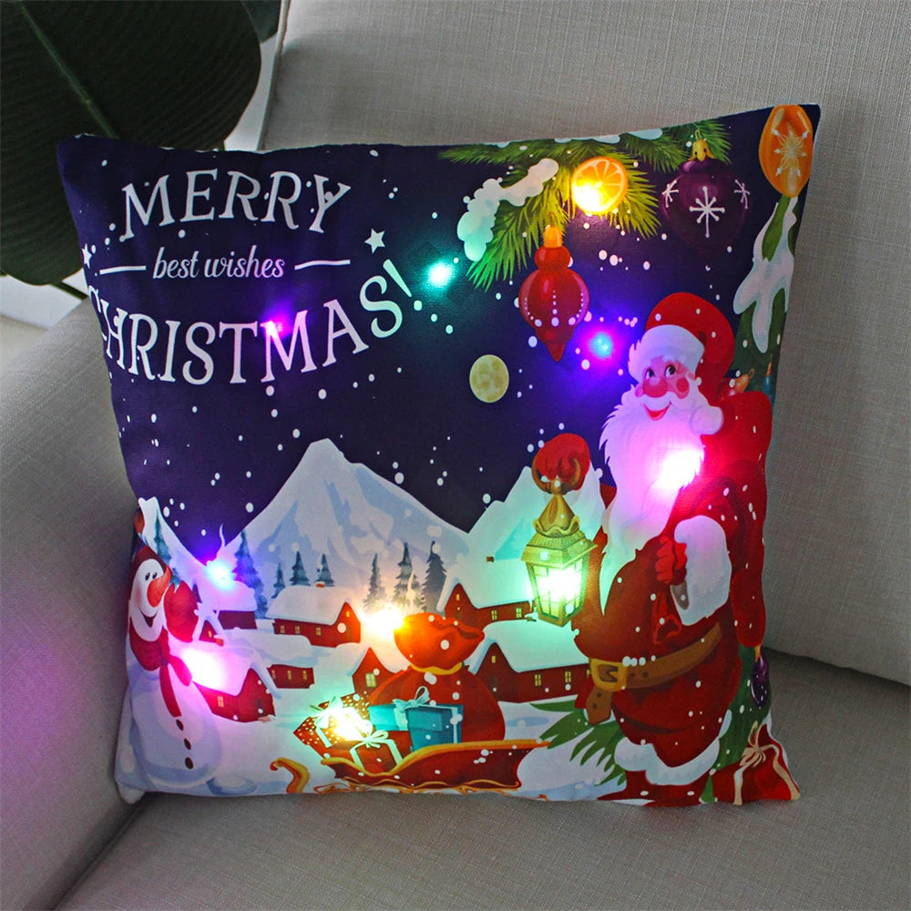Christmas decoration Catted LED pillow cover