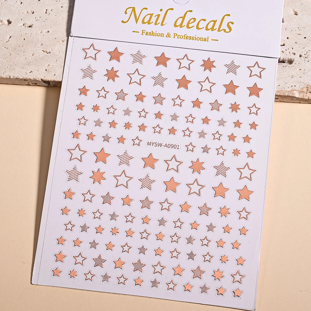 3D Star Nail Art Stickers