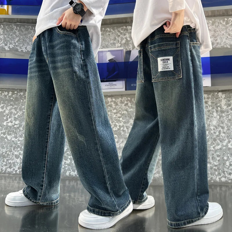 New teenage Casual Retro Loose Handsome Pants