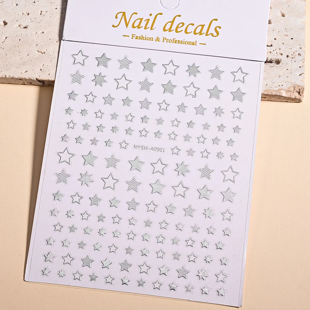 3D Star Nail Art Stickers