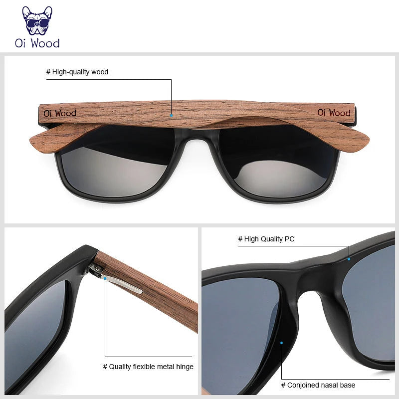 Natural Wooden Polarized Fashion Sun Glasses