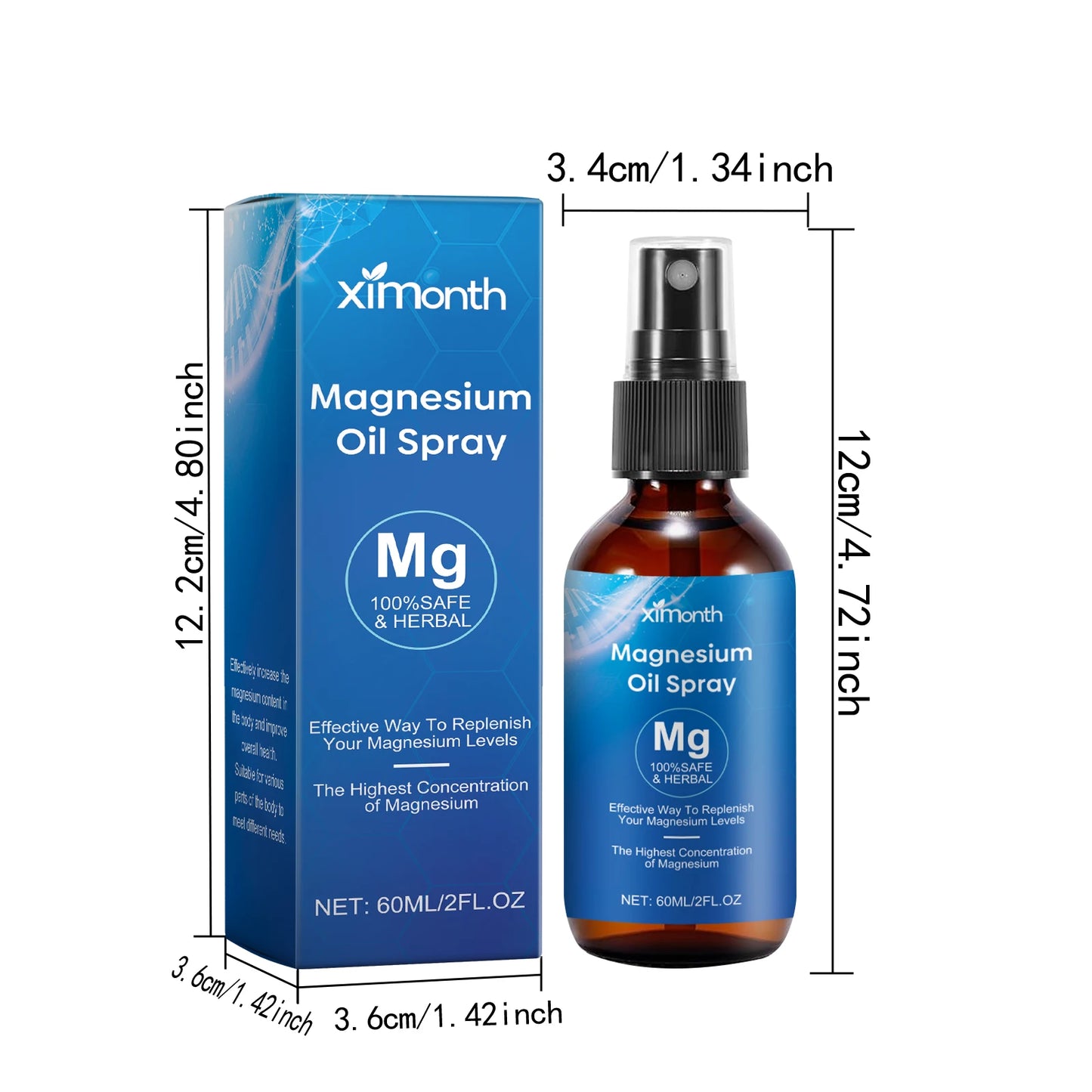 Essential Oil Magnesium Spray Relieves Muscle Body Pain