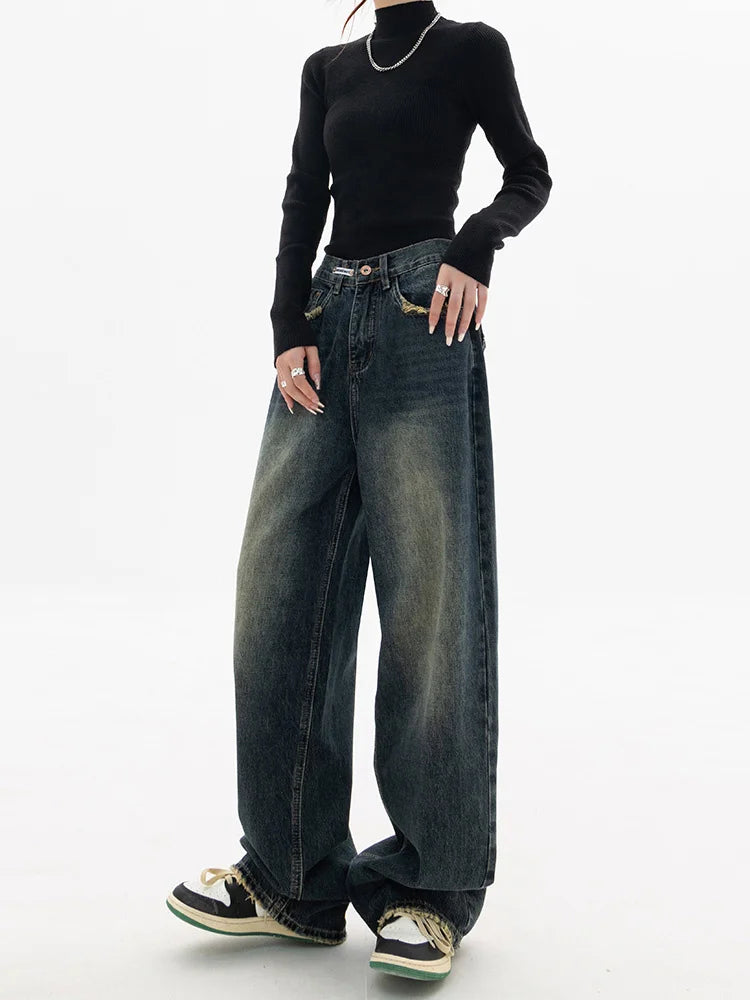 Denim's Women Vintage BF Style Loose Jeans
