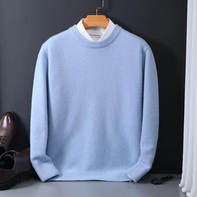 Cashmere Loose Knitted Bottom Korean Casual Men Top