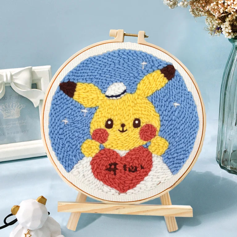 GATYZTORY DIY Animals Embroidery Kit Stitching Punch Needle Craft Pattern Printed Needlework Cross Stitch children Art