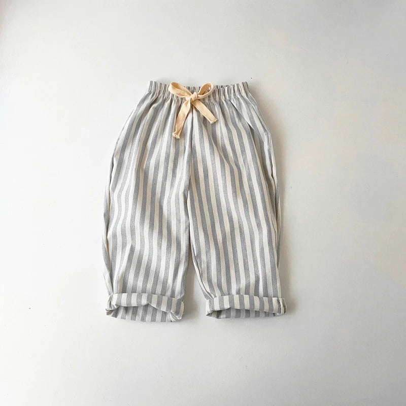 Children's Vintage Linen Cotton Stripe Pants