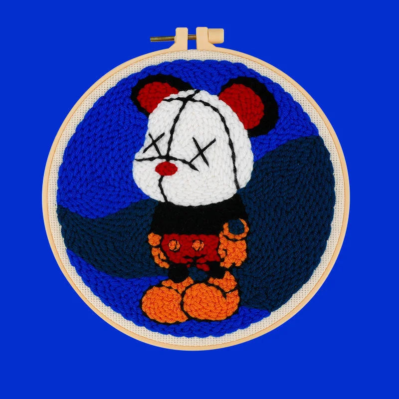 DIY Craft Punch Needle Embroidery Kits Sewing Kit Needlework Cross Stitch for Beginner Magic Pock Pen Set Home Painting Decor