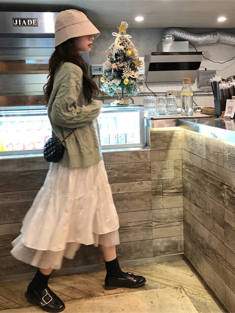 Women Mesh Tutu Pleated Street wear Skirts