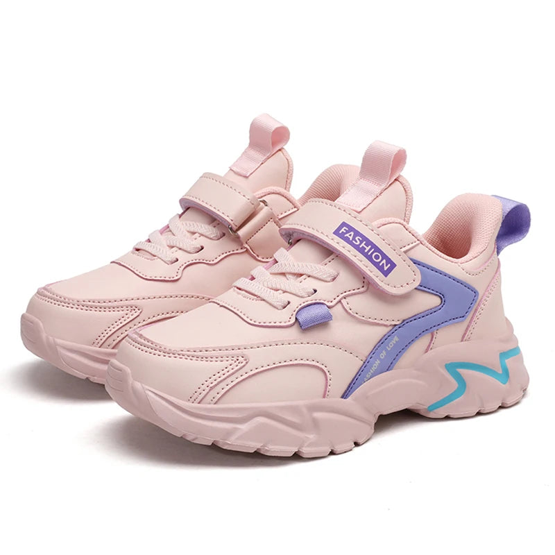 Leather Running Sneaker Anti Slip Soft Sole Walking Footwear