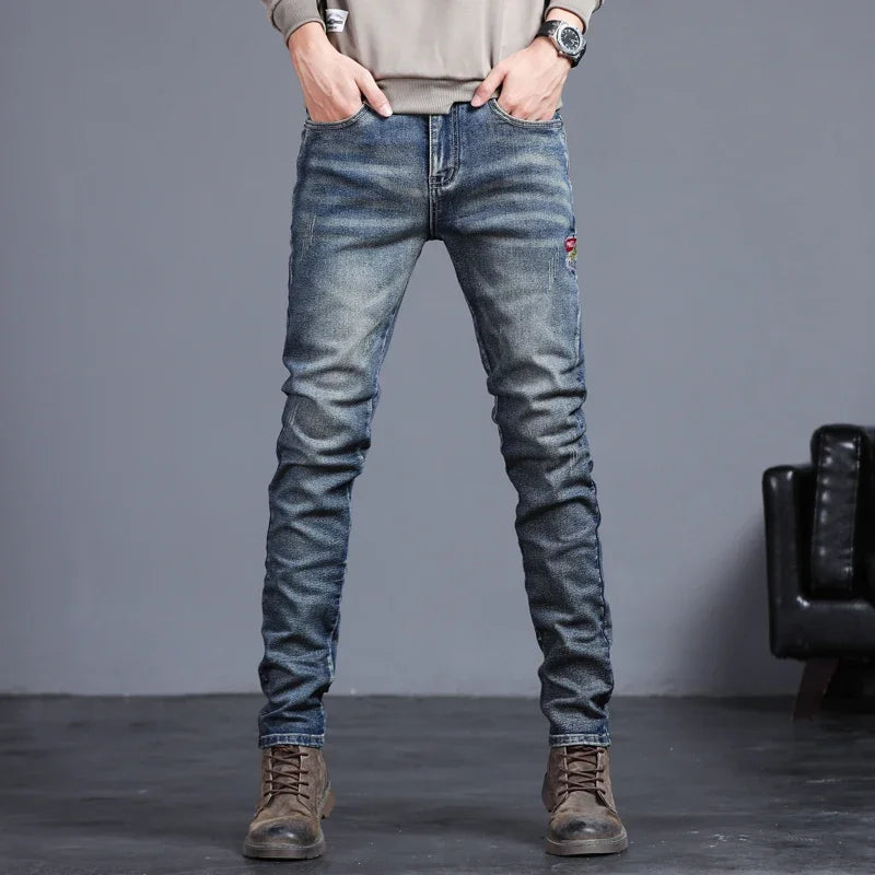 Korean Style Skin Fit Jeans For Men