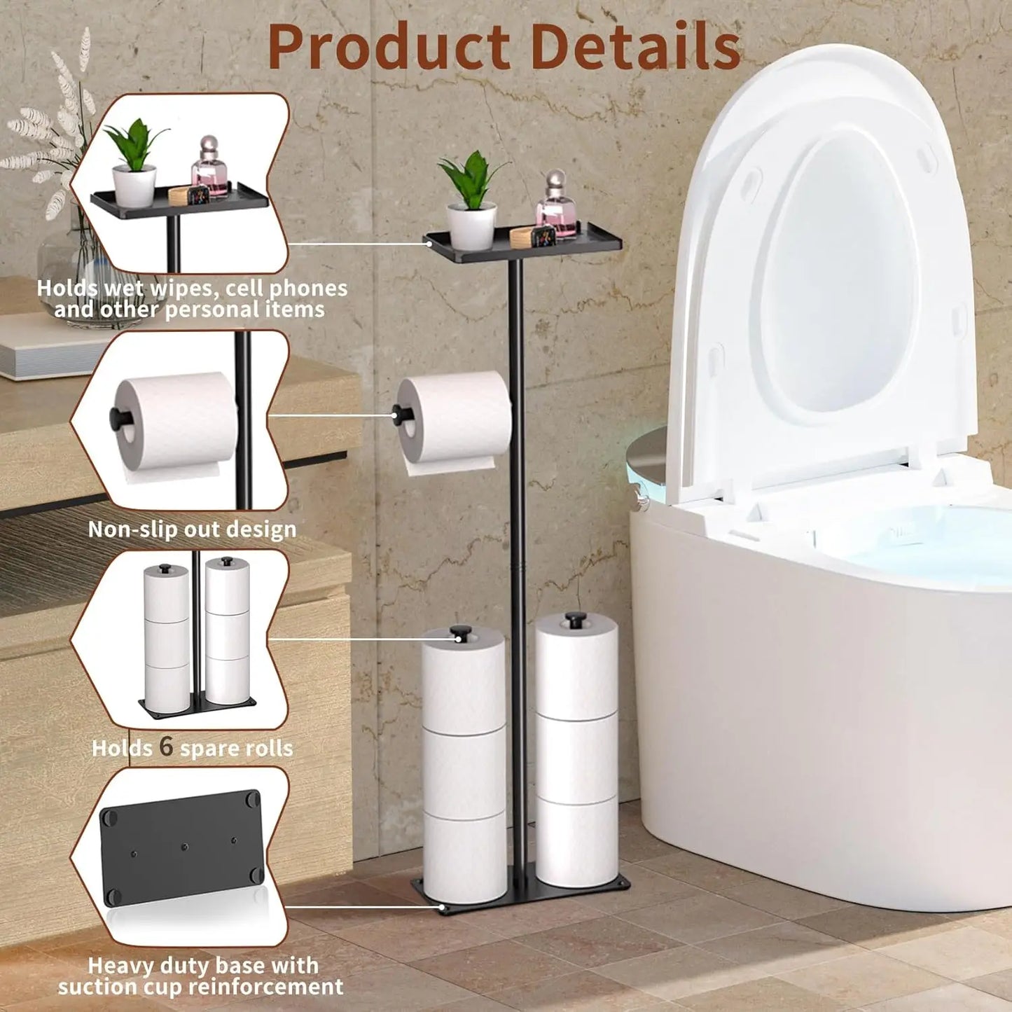 Toilet Tissue Roll Paper Holder