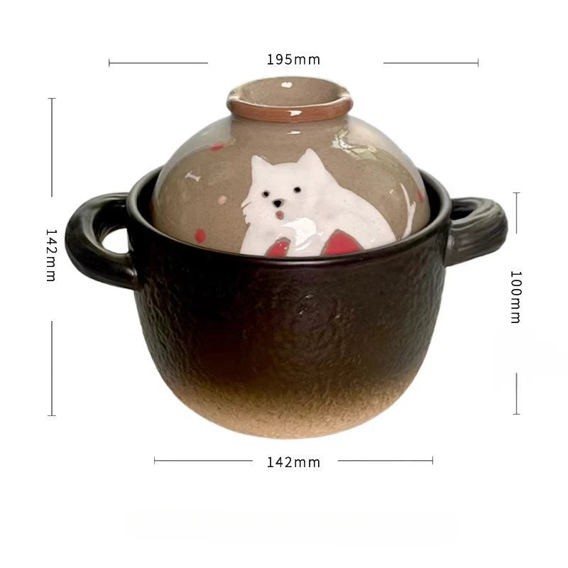 Casserole One Person Earthenware Japanese Style High Temperature Resistant Stew Pot Gas Rice Noodle Congee Tile Pot