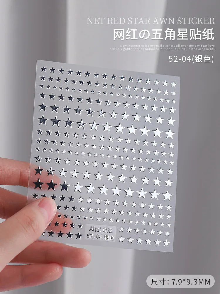 3D Star Nail Art Stickers