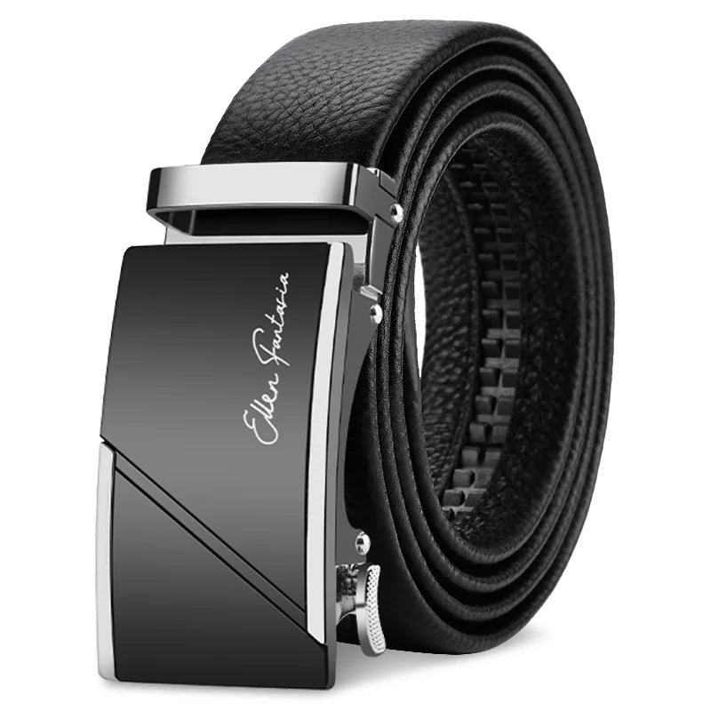 Men Genuine Leather Automatic Adjustable waistband belts