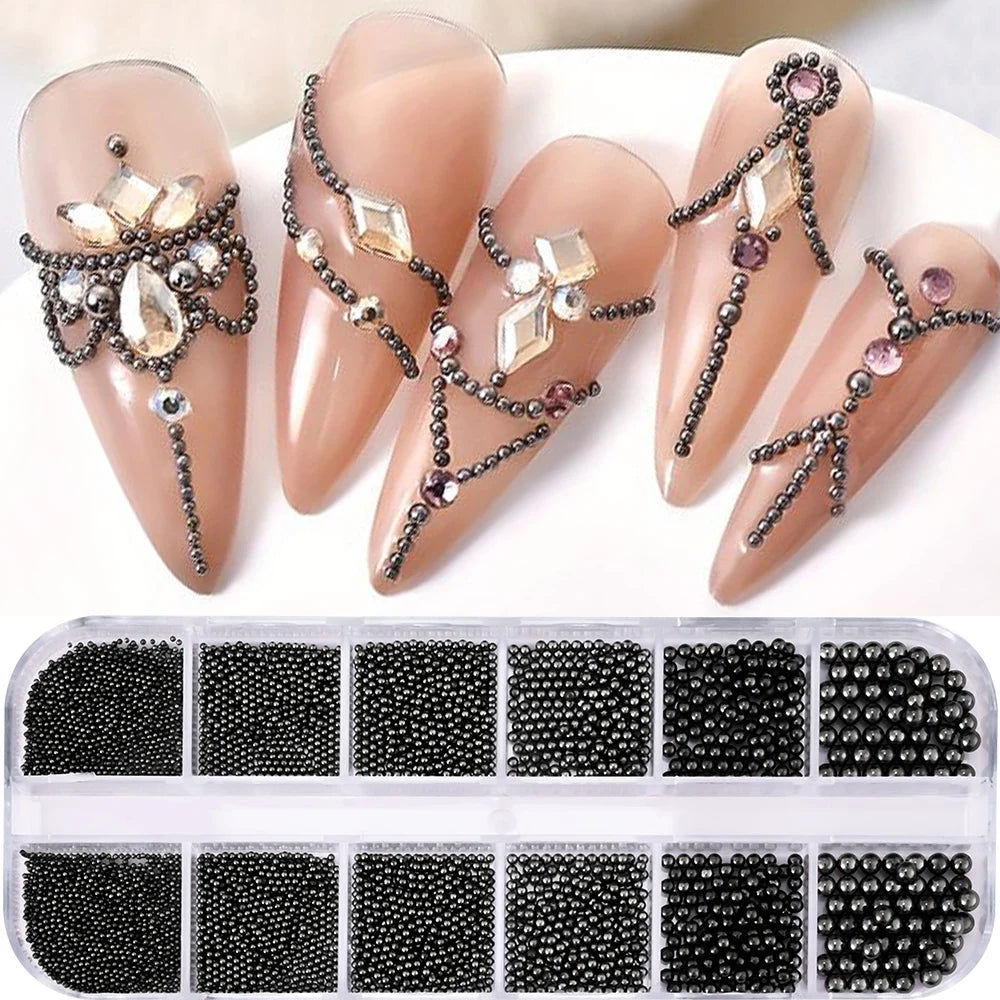 1 Box Half Round Flat back Nail Rhinestones