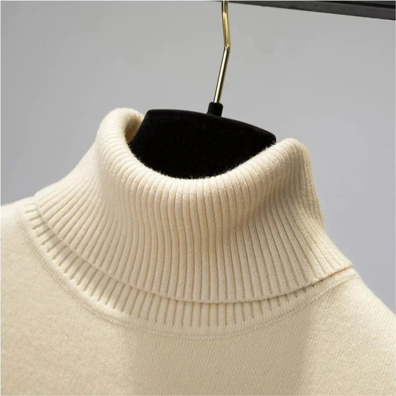 Women Elegant Thicken Velvet Lined Warm Knitted Top