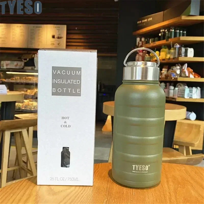 Tyeso Double Stainless Steel Thermos Mug Portable Sport Vacuum Flask Large Capacity Thermal Water Bottle Tumbler Drinks Cup