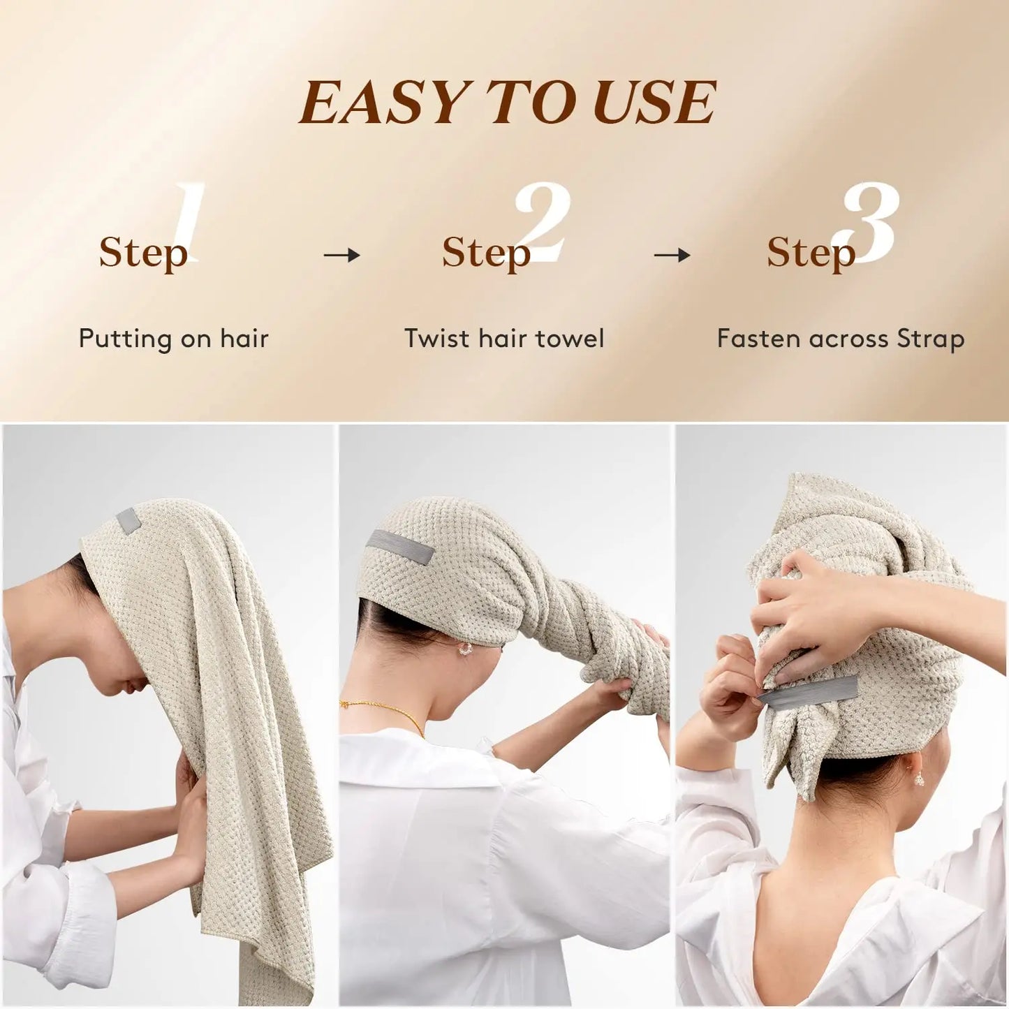 Microfiber Hair Towel Extra Large Wrap