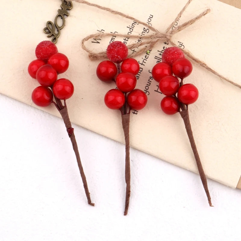 10 PCS Artificial Christmas Tree Berries