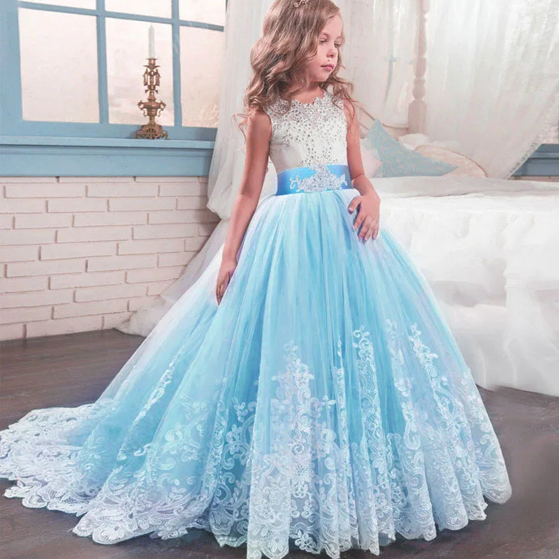 Trailing Evening Bridesmaid Princess Party Dresses