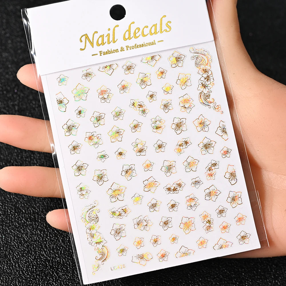 3 D Bronzing Nail Art Sticker