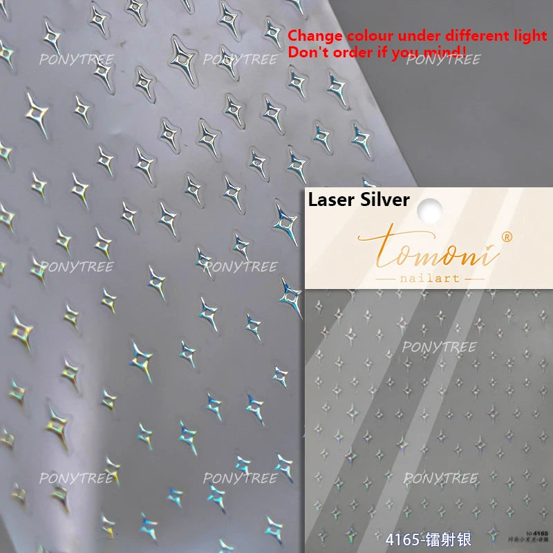 Star Moon Love Heart Necklace Nail Sticker