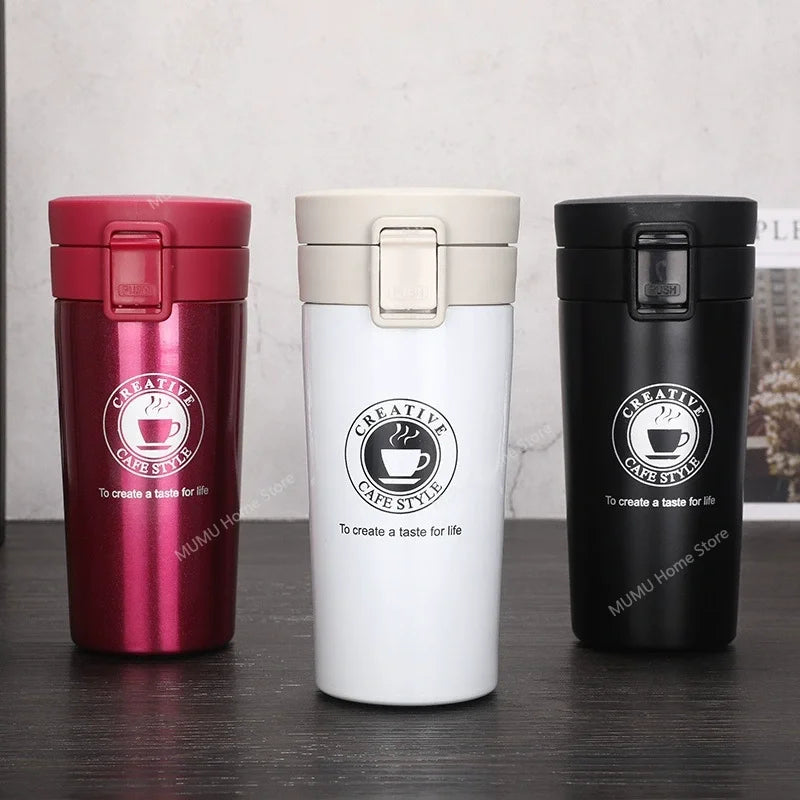380ML/510ML Thermal Mug Double-layer Stainless Steel Coffee Cup Tea Vacuum Flask Thermos Water Bottle Leak-proof Thermos Mug