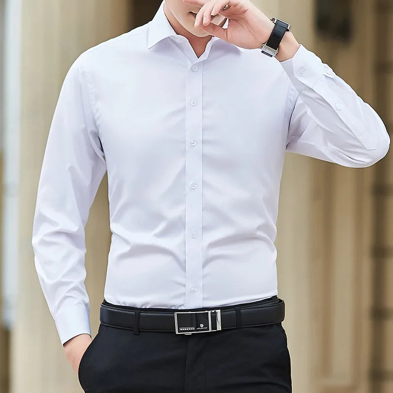 White Long Sleeve Shirt For Men