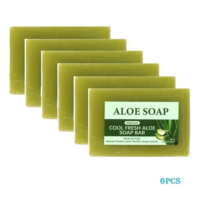 1/2/4/6 Pcs Aloe Vera Whitening Soap