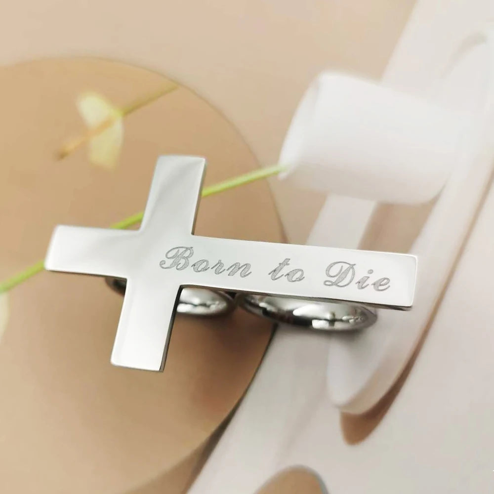 Custom Cross Ring Two Finger Ring