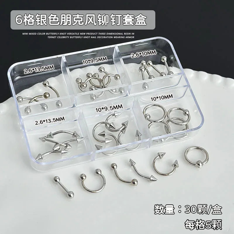 Nail Piercing Punk Nail Charms