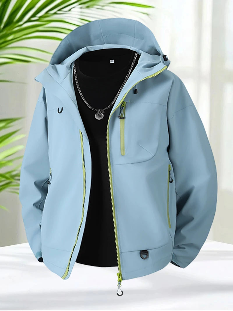 Windbreaker Hooded Zip Up Hiking Jackets