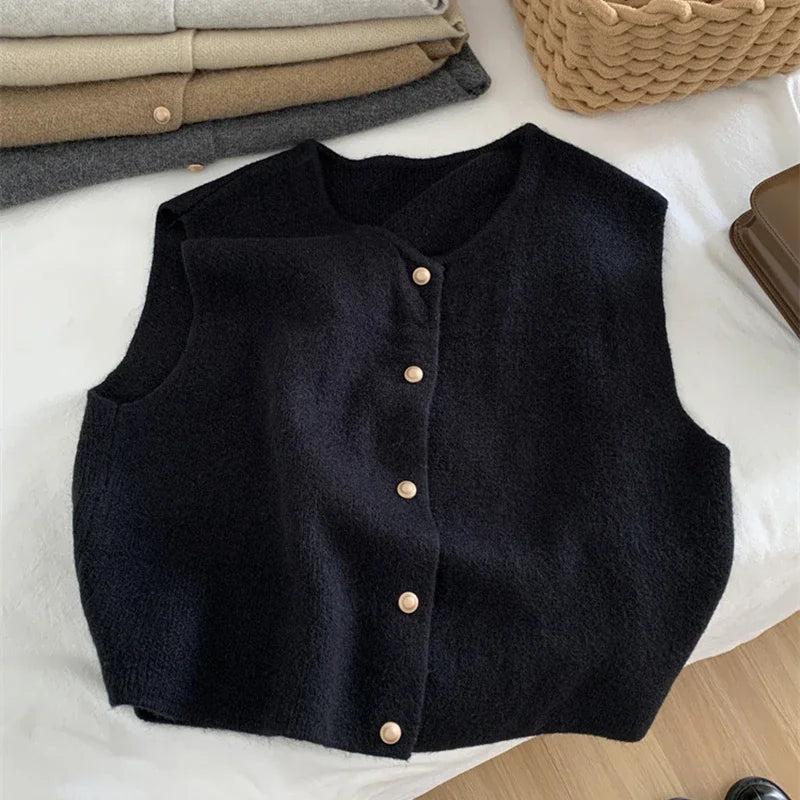 Women Cardigan Korean Elegant Knitted Sweater
