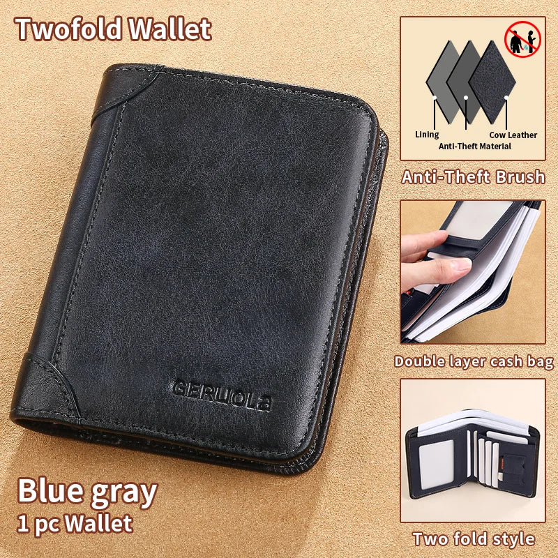 Slim Shielded Genuine Leather Wallet